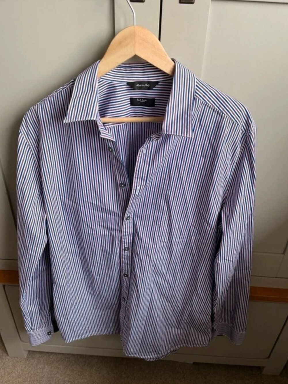 Paul Smith Striped Button Up Shirt Men’s 17/43 Large Made in Italy